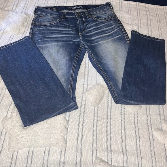 Affliction Dark Blue Denim Jeans - Picture 3 of 13